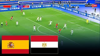 SPAIN vs EGYPT  إسبانيا ضد مصر  OLYMPIC GAMES PARIS 2024  REALISTIC PES GAMEPLAY [upl. by Aivatan]