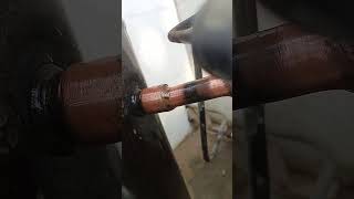 Compresser pipe leakage  copper pipe leakage  outdoor leakage  Miner leakage shorts [upl. by Nylorahs]