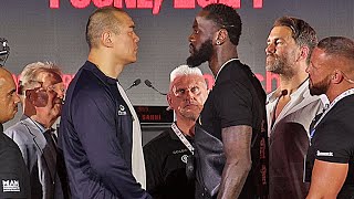 Zhilei Zhang amp Deontay Wilder INTENSE FACE OFF after HEATED 5 vs 5 press conference [upl. by Best620]