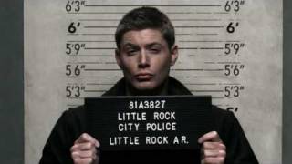 Supernatural funny scene with Sam and Dean having mug shots taken [upl. by Amis77]