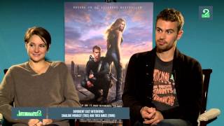 Divergent  Shailene Woodley amp Theo James Interview from Spain [upl. by Johann]