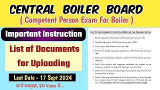 Documents For Competent Person Exam for Inspection and Certification of Boiler [upl. by Nylrak]