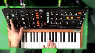 BEHRINGER POLY D Sound Demo  No Talking No FX  Moot Booxle [upl. by Philana]