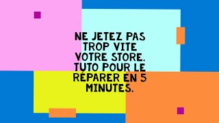 Comment réparer un store enrouleur en panne [upl. by Kampmeier489]