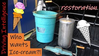 How To Restore Sears Roebuck Icecream Maker Vintage Icecream Maker Restoration [upl. by Llerral]