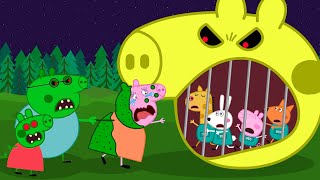 Zombie Apocalypse Police Save Peppa Pig Family From Zombie🧟‍♀️  Funny Peppa Animation [upl. by Sayce32]