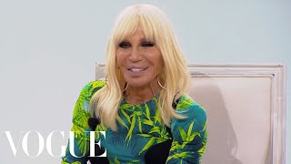 Donatella Versace on JLos Dress American Politics and Being Compared to Gianni  Vogue [upl. by Joleen]