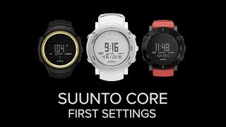 Suunto Core  First Settings [upl. by Fiann709]