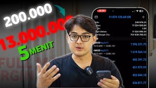 MODAL 200 RIBU PROFIT HINGGA 13 JUTA  TUTORIAL TRADING FOREX UNTUK PEMULA [upl. by Jar553]