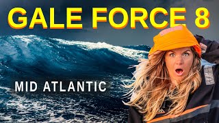 BIG WAVES and GALE FORCE WINDS midocean  Sailing Florence Ep164 [upl. by Yarg]