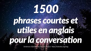 1500 phrases courtes et utiles en anglais pour la conversation for French speakers [upl. by Shih]