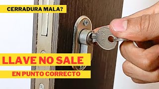 LLAVE No Sale De CERRADURA en punto correcto LLave ATASCADA  Solución [upl. by Lednic610]