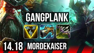 GANGPLANK vs MORDEKAISER TOP  6k comeback  EUW Master  1418 [upl. by Nivloc]