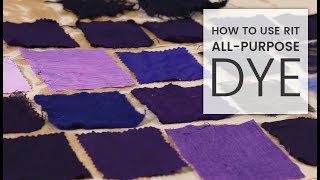 How to Dye Fabric Rit AllPurpose Dye [upl. by Ydda]