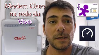 Modem 4G MF253V da Claro com chip da Vivo  66 megas de download [upl. by Ecnadnak692]