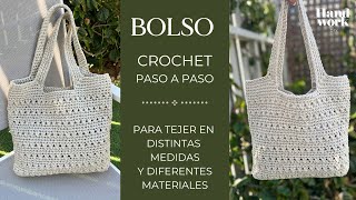 Cómo tejer Bolso a crochet fácil en cualquier tamaño [upl. by Zimmer656]