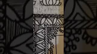 Easy Madhubani Art final outlinePart2 ganeshchaturthi 38daystogo [upl. by Paula]