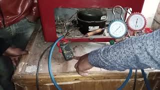 R134a Fridge Gas Charging  How to Charge GasRefrigerant in a Refrigerator or Freezer [upl. by Enerak664]