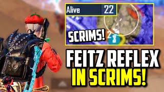 FEITZ PLAYS SCRIMS AND SHOWS INSANE REFLEX’S  PUBG Mobile [upl. by Norven420]