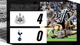 Newcastle United 4 Tottenham Hotspur 0  Premier League Highlights [upl. by Pallaton]