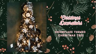 Snowflake Themed Christmas Tree Decor [upl. by Ecirual352]