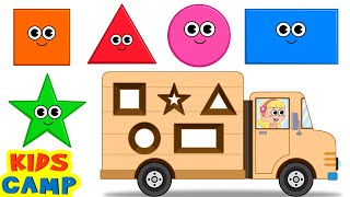 Best Learning Videos for Toddlers  Learn Shapes for Children with Fun Play Wooden Toy Truck [upl. by Ielirol]