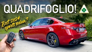 2024 Alfa Romeo Giulia Quadrifoglio 520 hp  100th Anniversary Edition POV drive [upl. by Alexina]