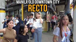 Walking the Streets of Manila at day light  Beautiful Scene at Recto Avenue  Philippines4K [upl. by Odawa473]