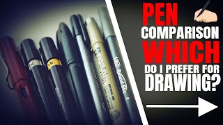 Pen Comparison  BallpointGelIsographFinelinerTechnicalFountain [upl. by Atwater]