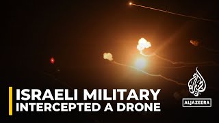 Israeli military says it intercepted drone that approached Israel over Red Sea [upl. by Sukramaj]