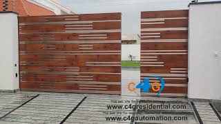 Automatic Sliding Gate  Latest Modern Stainless Steel with Fundermax Special Design Roller Gate [upl. by Oremar859]