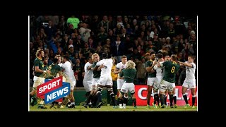 England rugby captain Owen Farrell FIGHTS South Africa’s Faf de Klerk during heated clash [upl. by Bone652]