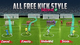 All Types of Free Kick in eFootball 2025 Mobile  Tutorial [upl. by Syverson]