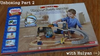 Thomas amp Friends Wooden Railway Thomas Fossil Run Set Unboxing 2 of 2 [upl. by Geddes959]