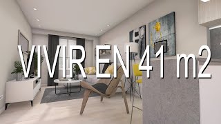 VIVIR EN 41 m2 Un apartamento moderno y luminoso [upl. by Franek]