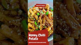 Honey Chilli Potato  Spice and Tadka Recipes vegstarters [upl. by Radmen]