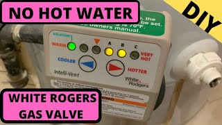 Hot Water Tank no hot water White Rogers Gas Valve Reset DIY [upl. by Pappano852]