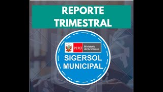 SIGERSOL  Reporte Trimestral Ingrese al formulario que se encuentra en la descripción [upl. by Call]