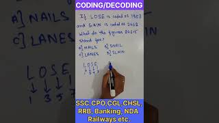 CODINGDECODINGREASONINGbanking maths education competitive railway [upl. by Cuyler]