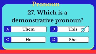 Pronoun Quiz Can You Pass This Quiz 003  challenge [upl. by Natsirc]