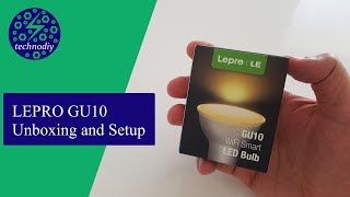 Lepro LampUX GU10 Smart Bulb Unboxing and Complete Setup with Alexa integration [upl. by Kristal780]