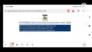 Madras University Nov 2024 Timetable Not Published [upl. by Rockafellow]