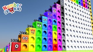 Numberblocks Mathlink Step Squad 1 to 10 vs 1000 to 20000 BIGGEST Standing Tall Numbers Pattern [upl. by Rivalee381]