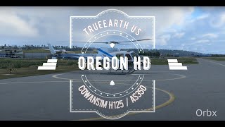 XPlane 12 b12 Orbx TrueEarth US Oregon HD AS350 [upl. by Graig]