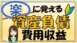 【簿記3級勘定科目の覚え方】グループ攻略（2022年版）資産・負債・収益・費用・純資産 [upl. by Kinna]