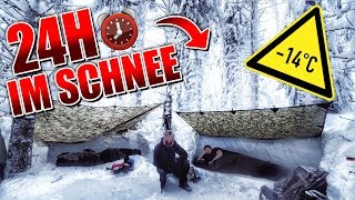 24H BIWAK im Schnee mit neuer Ausrüstung  Biwaksack amp Defense 6  Overnighter Übernachtung [upl. by Mitchel802]