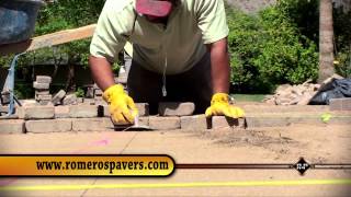 Installing Pavers in ArizonaPavers in Scottsdale by Romeros Pavers [upl. by Linnette]