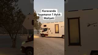 KARAVANDA YAŞAMANIN 1AYLIK MALİYETİ karavan karavandayaşam maliyet reklam [upl. by Aiykan]