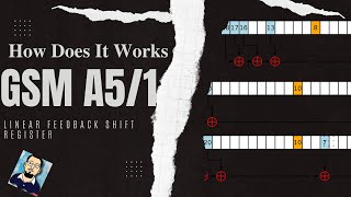 How does GSM Cellular Network Encryption A51 works  Linear Feedback Shift Register  Cryptography [upl. by Maxma559]