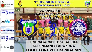 JORNADA 09 CD TRAPAGARAN vs BALONMANO TARAZONA [upl. by Ydospahr]